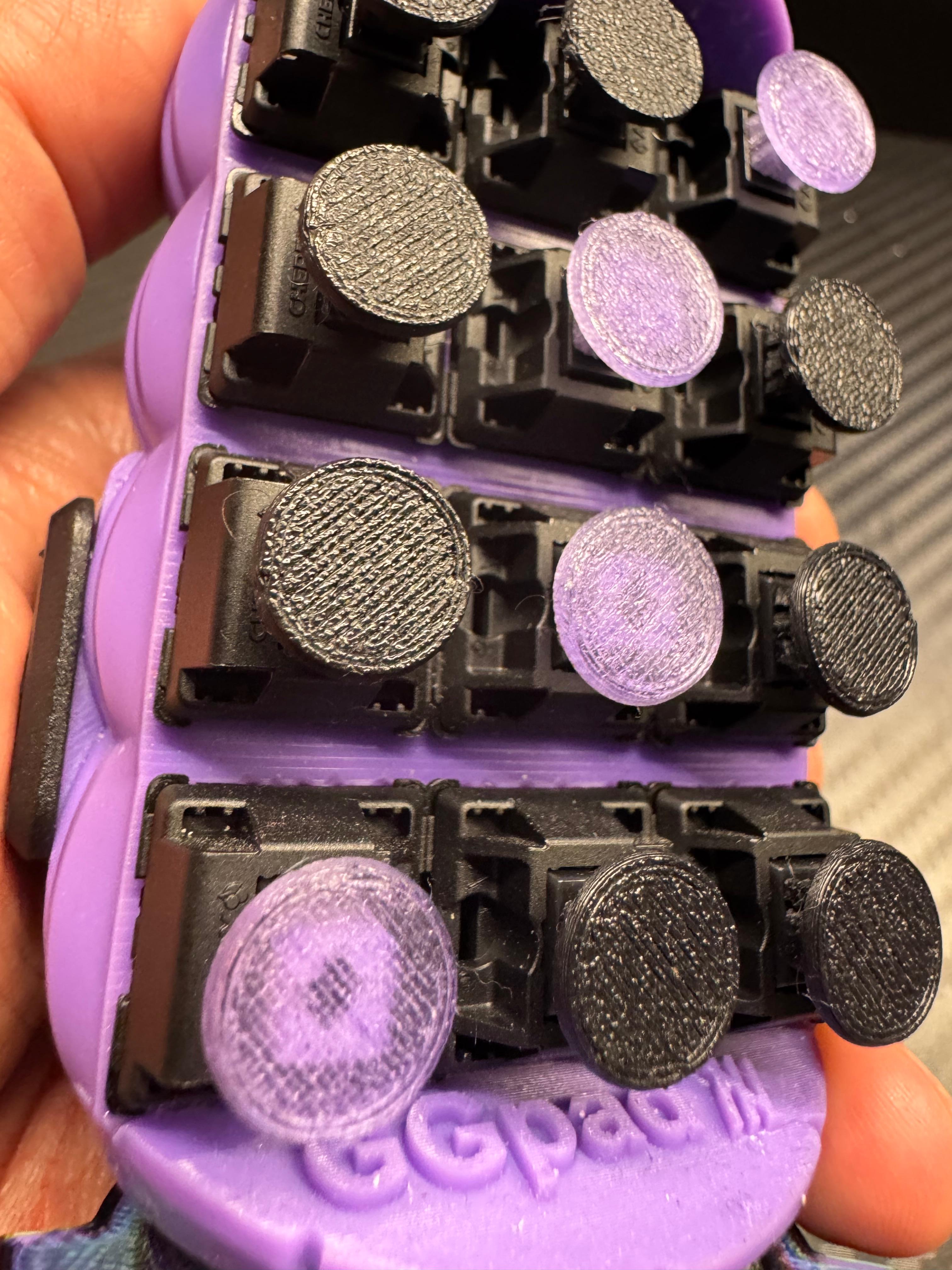 Close up of mechanical keyboard switches